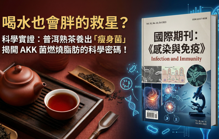 喝水也會胖的救星？科學實證：普洱熟茶養出「瘦身菌」！揭開 AKK 菌燃燒脂肪的科學密碼