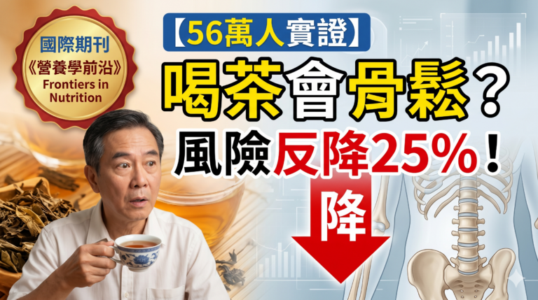 喝茶會骨質疏鬆嗎？台大與跨國56萬人大數據實證喝茶降低風險25%