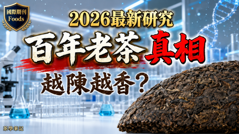 普洱生茶越陳越香與百年老茶研究的科學示意圖