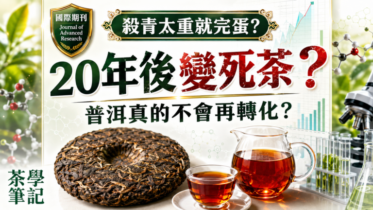 普洱生茶高溫殺青與綠茶化迷思科學解析，探討酵素PPO與20年後陳化
